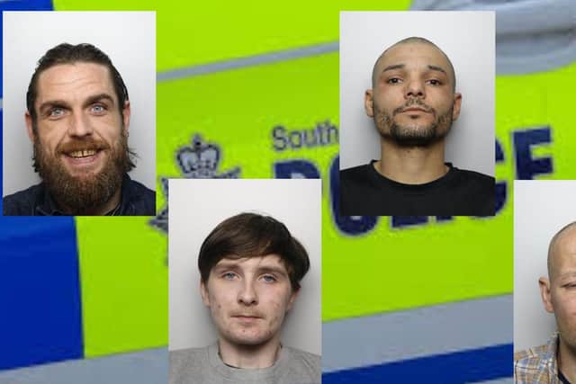 Jailed (from left) Glynn Platts, Brandon Gilbert, Kydi Oberg and Nathan Atkin.