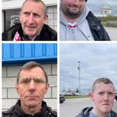 From top left: Neil Granger, Joe Beresford, Mark Beresford, David Huntley and Kian and Eve.