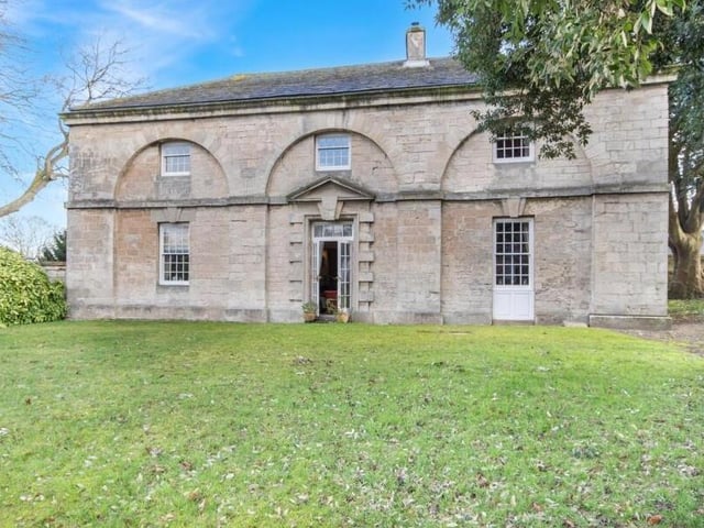 A side elevation of the property.