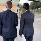 Michael Gove MP during his visit to Edlington with Nick Fletcher MP.