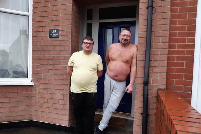 Doncaster flood alert son Craig Wingfield and dad Kev Wingfield