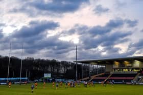 Doncaster Knights in action against Ealing Trailfinders at Castle Park. Both clubs ended last season in the top two Championship slots. Picture: George Wood/Getty Images