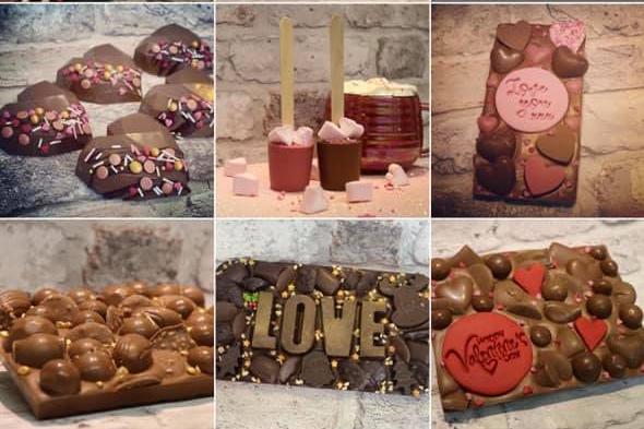 Chocolots is selling Valentine's luxury Belgian chocolate slabs, loaded with lots of toppings. Search @chocolots on Facebook.