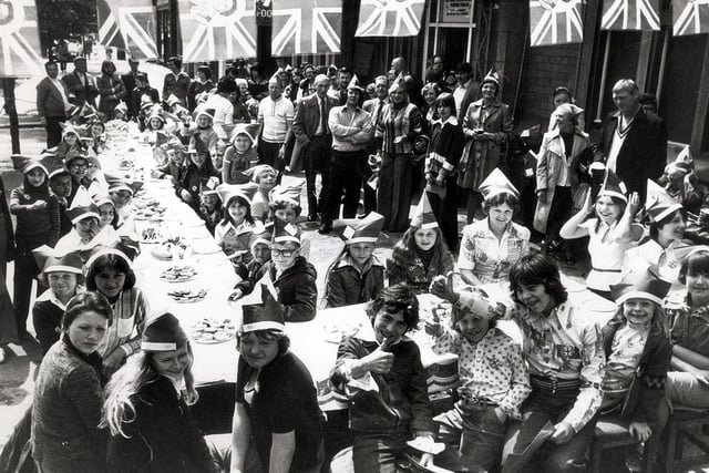 A street party in the Wicker, Sheffield, to celebrate the Queen's Silver Jubilee... June 7, 1977