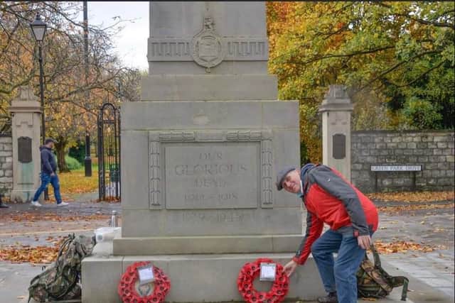 Geoff Henshaw, whose father won a Distinguished Flying Medal in World War Two  laid down a wreath and ‘The Last Post’ was played.