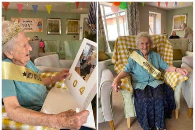 Freda Williams celebrates her 104th birthday.