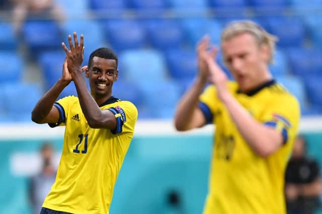 Sweden forward Alexander Isak. Photo by KIRILL KUDRYAVTSEV/POOL/AFP via Getty Images