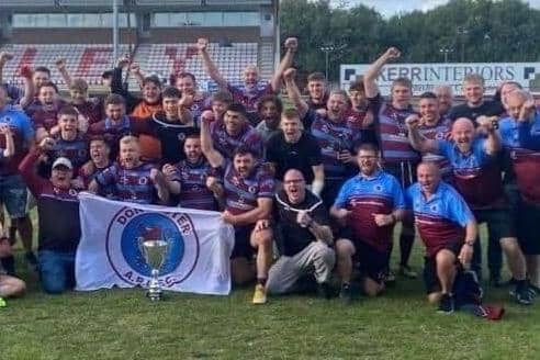 Doncaster Toll Bar celebrate winning the YML Cup.