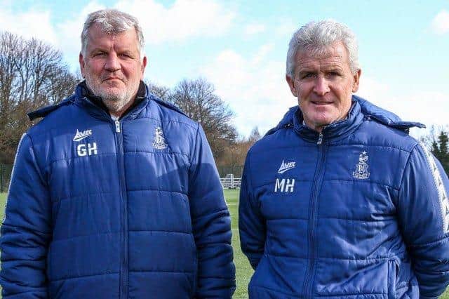 Glyn Hodges, left, is the new assistant manager at Bradford City following Mark Hughes's appointment, right. Picture: Bradford City AFC