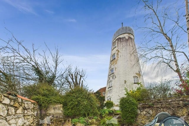 This historic mill forms part of the attractive home.