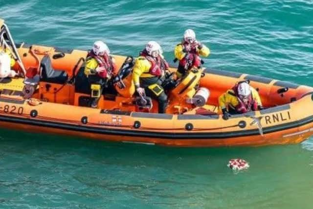 A wreath was laid at sea in memory of the seven men who died. (Photo: RLNI).