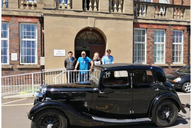Students restored the car to its former glory.