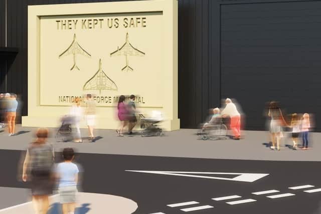 An artist's impression of the V Force Memorial