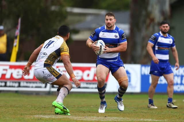 Stefanos Bastas, formerly of Doncaster RLFC, pictured in action for Greece, who will be in action at the Keepmoat Stadium at the 2021 Rugby League World Cup.