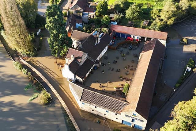 The Boat Inn at Sprotbrough has been flooded for the second time in four years. (Photo: Jason Richards).