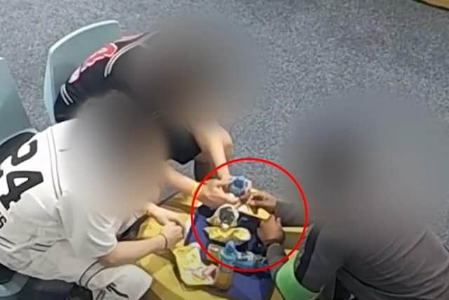 A still from the CCTV footage