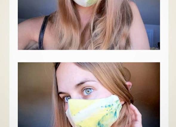 Rebecca Ayden, in facemasks.