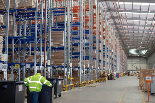 Picture of inside Victoria Plum's distribution centre in Doncaster.
