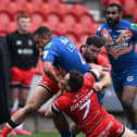 Action from Doncaster's defeat to Widnes. Picture via @Doncaster_RLFC