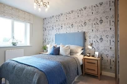 One of the four bedrooms