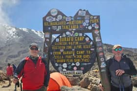 Steve Briggs and Dominic Haddock climbed Mount Kilimanjaro for charity.