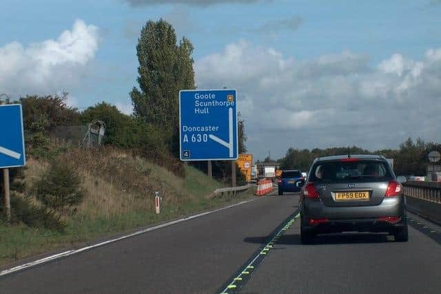 The inciednt is on the southbound carriageway of the M18.