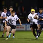 Knights' Maliq Holden runs with the ball against Bristol. Photo: George Wood/Getty Images