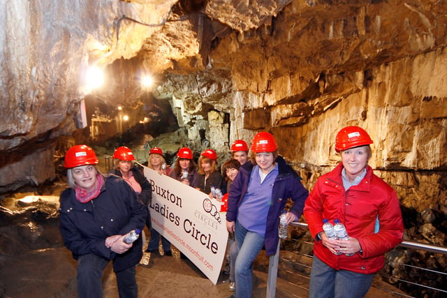 Pictured members of Buxton Ladies Circle who spent the night in Poole’s Cavern to raise funds for Buxton Mountain Rescue Team and Charis House in 2008