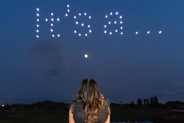 Mum to be Sinead Buckley found out the gender of her baby via drones.