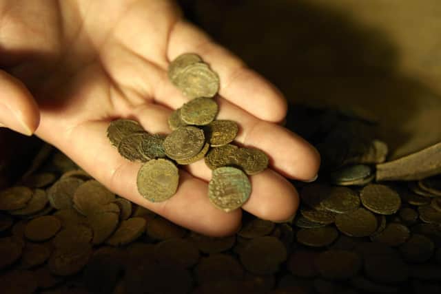 Treasures are discoveries older than 300 years, including coins, prehistoric metallic objects and artefacts that are at least 10% precious metal such as gold or silver