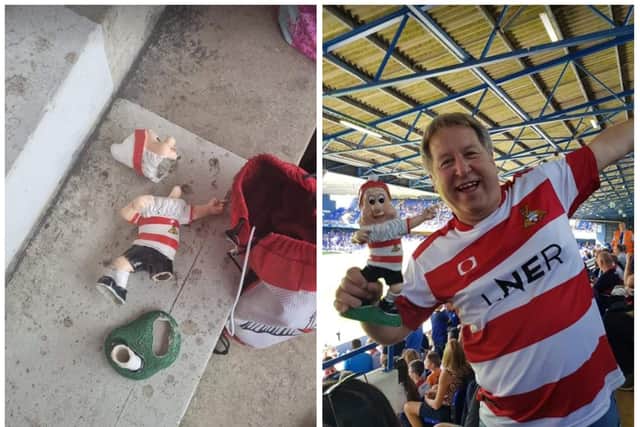 Paul Mayfield's iconic gnome met a sticky end at FC United of Manchester.