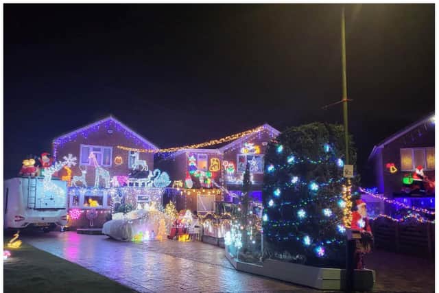 Kepple Close in Rossington is decked with festive lights.
