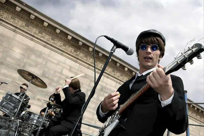 Popular tribute band the Bootleg Beatles at Sheffield City Hall, 2005. Picture Sheffield ref no A00637