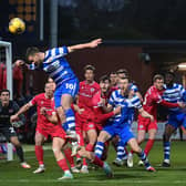 Doncaster's Tommy Rowe's goes close in the first half against Accrington Stanley. (Picture Howard Roe/AHPIX LTD)