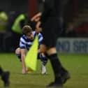 A dejected Ben Close and Jack Senior after the final whistle.