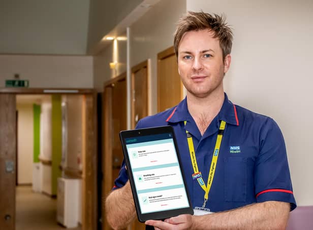 Chris Pym, Modern Matron, with an OxeHealth device