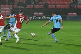 Billy Sharp fires Doncaster Rovers in front away at Salford.