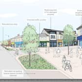 An artist's impression of the Edlington shopping area