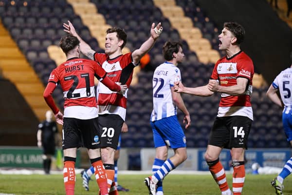 Doncaster Rovers are on the cusp of confirming a place in the League Two play-offs. (Picture Howard Roe/AHPIX LTD).