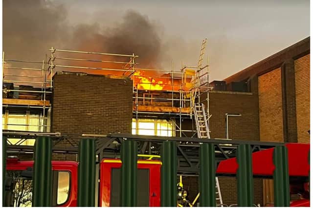 Fire rips through Thorne Leisure Centre. (Photo: Susan Durant).