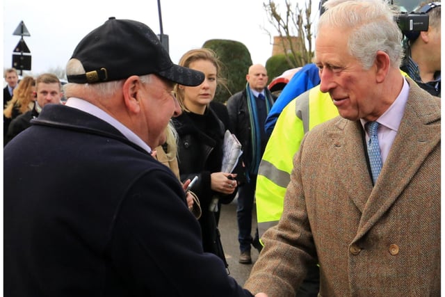 Prince Charles met residents of Fishlake when the village was devastated by floods in 2019.