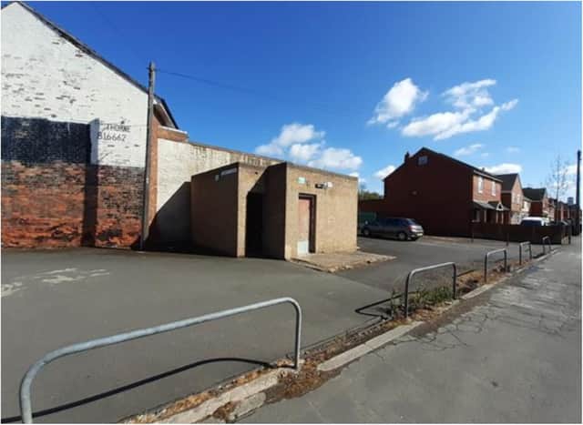 The public toilet block in Moorends is up for auction. (Photo: Pugh Auctions).
