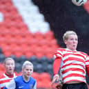 Millie Bright in action for Doncaster Rovers Belles in 2013.
