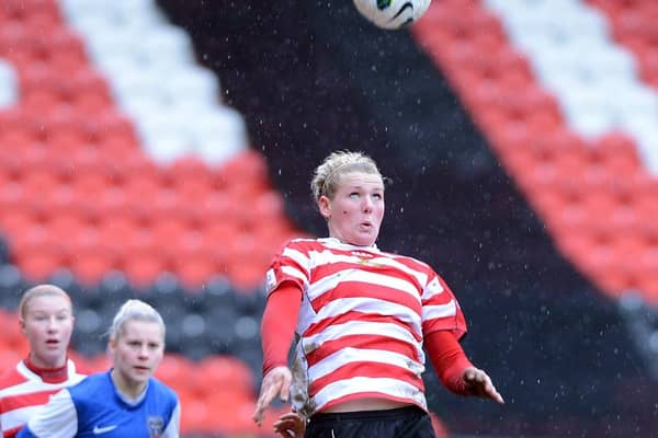 Millie Bright in action for Doncaster Rovers Belles in 2013.