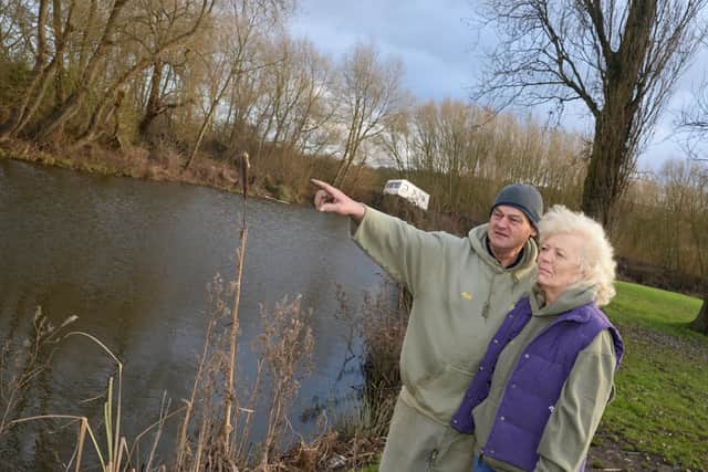 Phil and Dawn Henderson, pictured at Ferryboat Farm Fisheries. Picture: NDFP-04-01-20 Ferryboat Fisheries 1-NMSY
