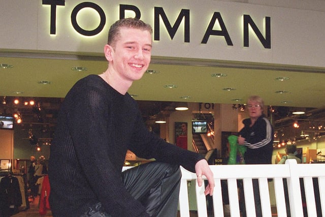 Pictured is  Steve Addy wearing cloths from Topman, Meadowhall in 2000