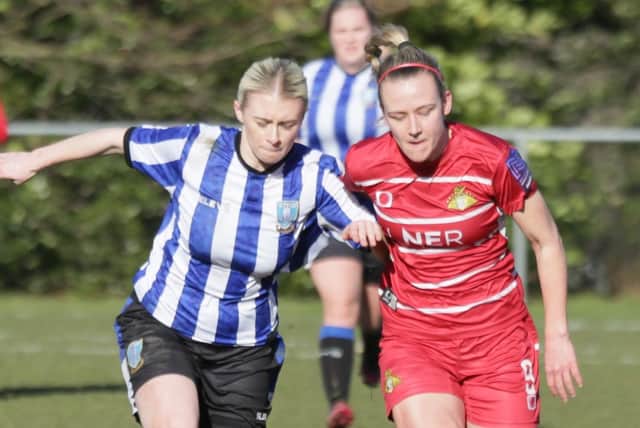 Jasmine Saxton in against Sheffield Wednesday. Photo: Julian Barker