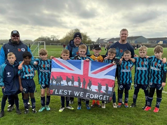 Players from Dunscroft Warriors took part in a minute's silence ahead of games.