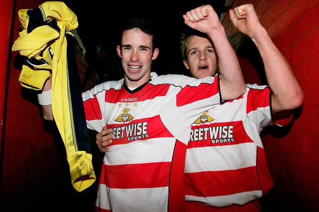 Michael McIndoe and James Coppinger celebrate victory. (Photo by Shaun Botterill/Getty Images)