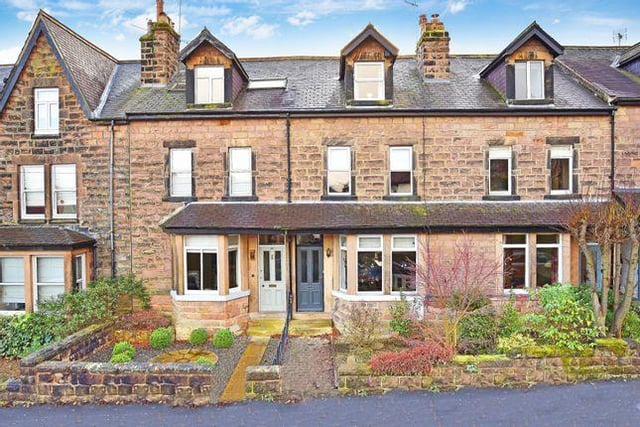 Four-bedroom terrace home on West Cliffe Terrace, Harrogate - offers of more than £425,000.